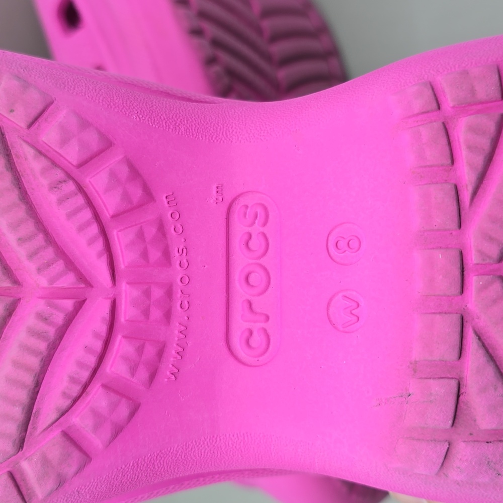 Crocs Classic Bae Platform Clogs Women's Sz 8 Pink Shoes Iconic Comfort Sandals - Picture 12 of 12